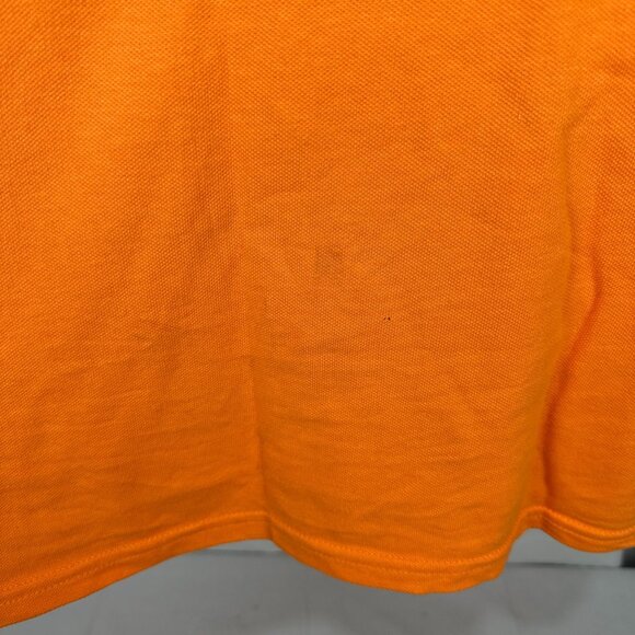 Gildan Ultra Cotton Orange Polo Shirt L Schnucks Logo 100% Cotton - Picture 3 of 7